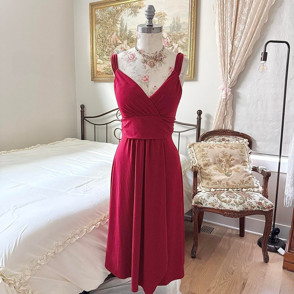 Midnight Velvet size large deep red maxi dress